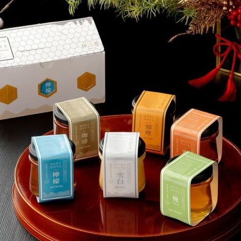 はちみつDAYSギフトセット6種類(雪白,檸檬,珈琲,楓,蜜柑,加哩)