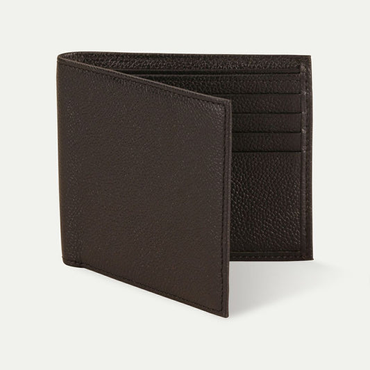 【撥水牛本革】二つ折り財布(小銭入れなし)
