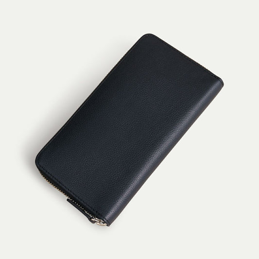 【撥水牛本革】長財布(ラウンドファスナー)