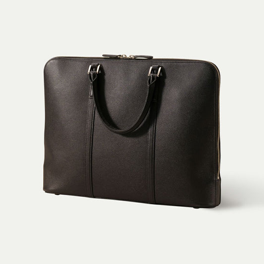 【撥水牛本革】スリムビジネスバッグ