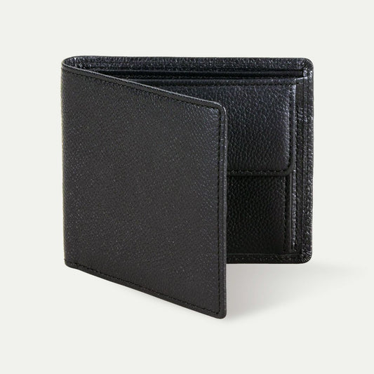 【撥水牛本革】二つ折り財布(小銭入れあり)