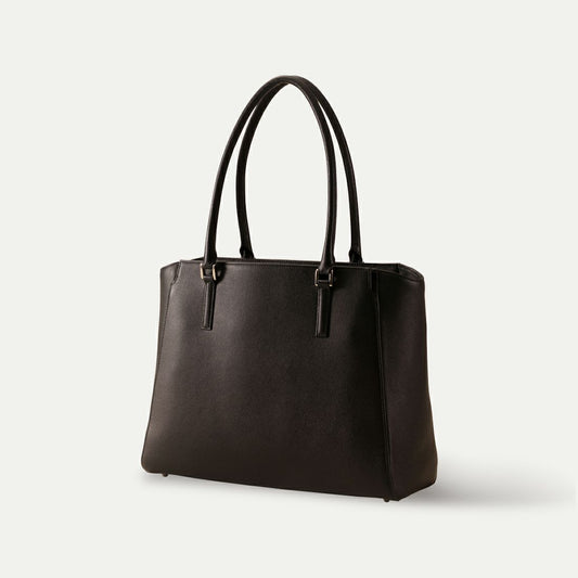 【撥水牛本革】ビジネストートバッグ(トラピゾイド)