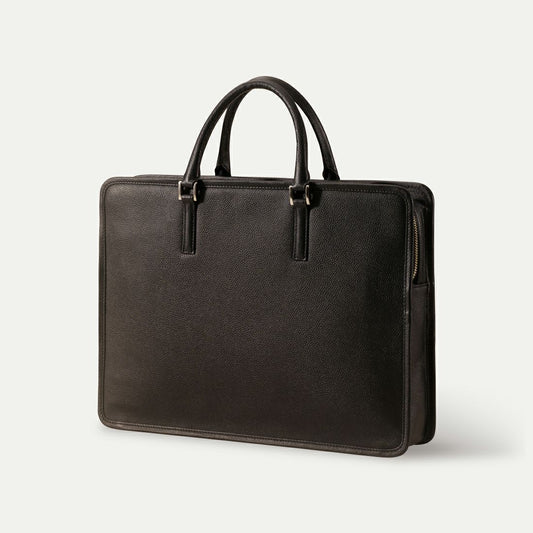 【撥水牛本革】スリムビジネスバッグ(スクエア)