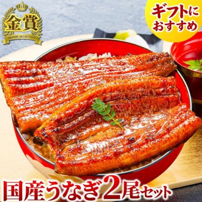 国産うなぎ 長蒲焼(約120g)2尾セット【化粧箱・風呂敷付】