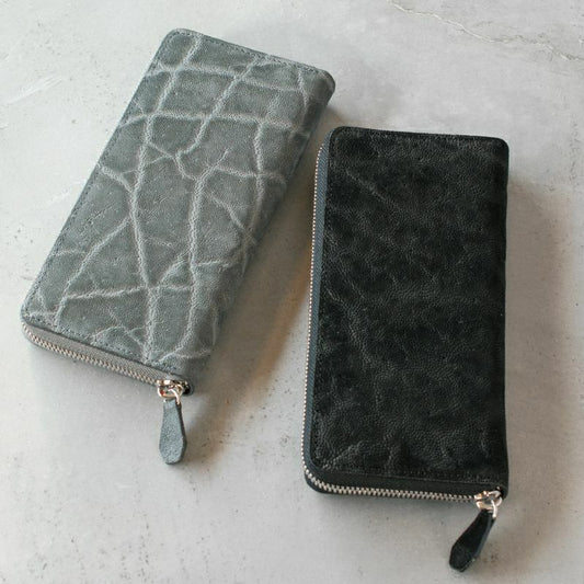 象革 ラウンドファスナー長財布