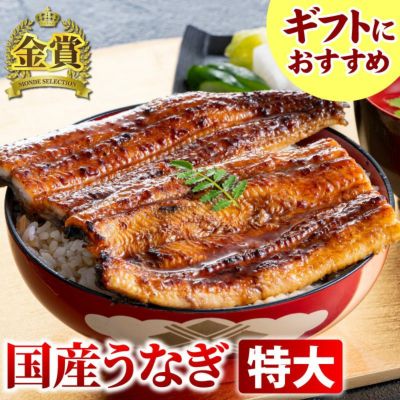 国産うなぎ 長蒲焼(特大約160g)4尾セット【化粧箱・風呂敷付】