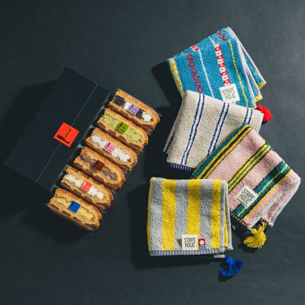 今治タオルハンカチ&ワッフルケーキ6種セット(ピンク)