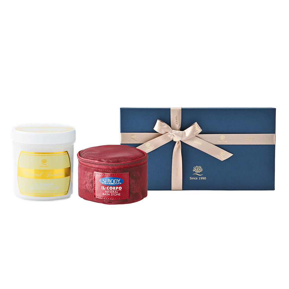 イルコルポ  ミネラルバスパウダー(ユズ)&ミネラルバスストーンセット