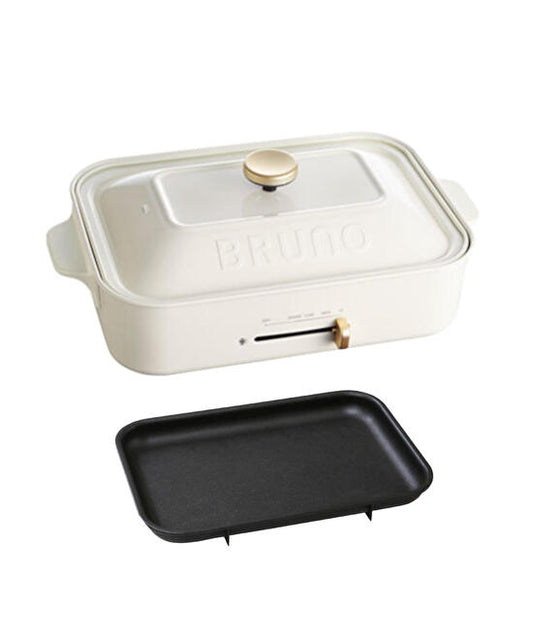 コンパクトホットプレート 平面プレートのみ/ホワイト