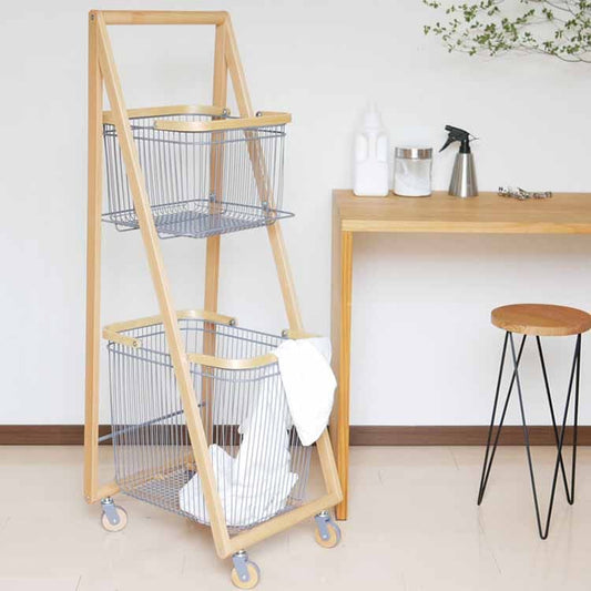 リヴ キャリーバスケットワゴンL グレー