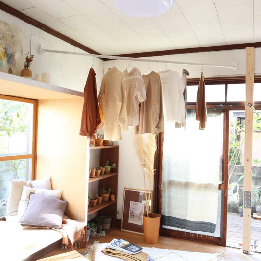 cupen ピン固定室内物干し ホワイト