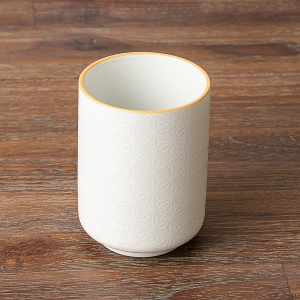 AKOMEYA TOKYO/ 美濃焼晋山窯 和紙染 湯呑 麻の葉