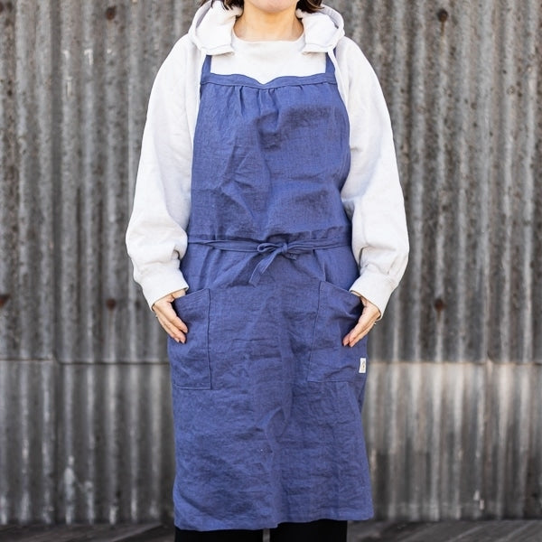 AKOMEYA TOKYO/ フレンチリネンエプロン パープル