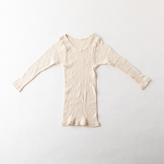 AKOMEYA TOKYO/ オーガニックコットンリブ 8分丈インナー ナチュラル