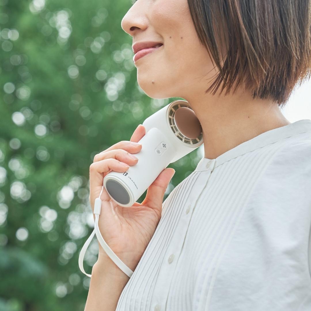 ペルチェ冷却機能 ターボハンディファン リリーホワイト