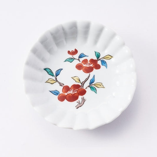 AKOMEYA TOKYO/ 有田おてしょ皿 錦椿文菊花型