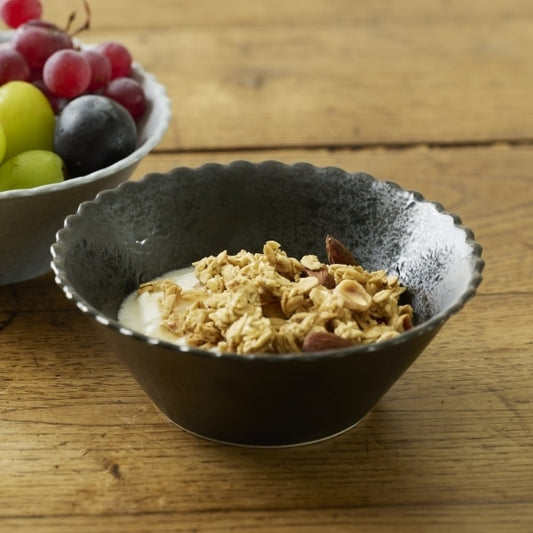 AKOMEYA TOKYO/ 渕波ボウル 吹釉黒彩 M