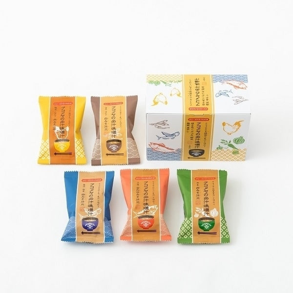 AKOMEYA TOKYO/ アコメヤの出汁味噌汁 5種セット BOX入り