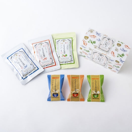 AKOMEYA TOKYO/ アコメヤの出汁味噌汁&出汁 各3種セット BOX入り