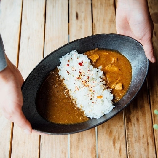 AKOMEYA TOKYO/ 丸実窯 カレー皿 大 黒
