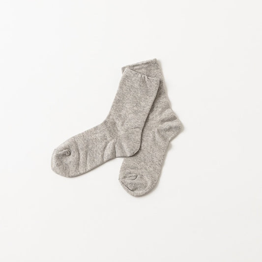 AKOMEYA TOKYO/ SUNAYAMA 口ゴムゆったり2重編みソックス アッシュ杢