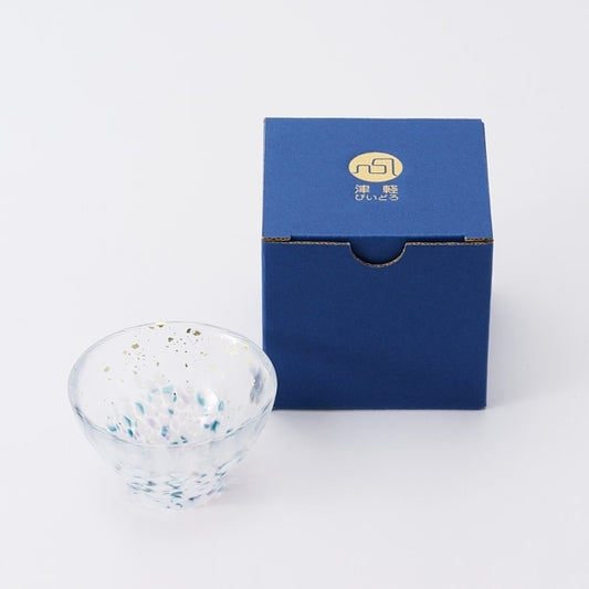 AKOMEYA TOKYO/ 津軽びいどろ 盃 金彩オパール スモークブルー
