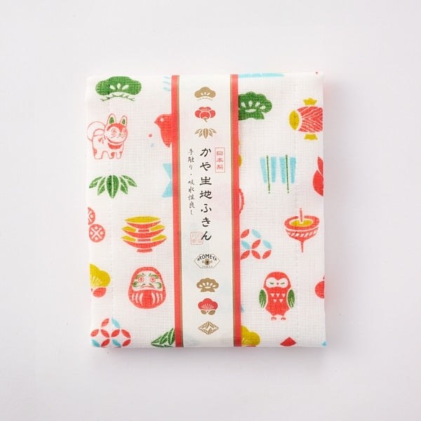AKOMEYA TOKYO/ かや生地ふきん 吉祥文様