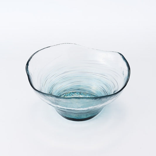 AKOMEYA TOKYO/ 津軽びいどろ ラウンドボウル 藍鼠