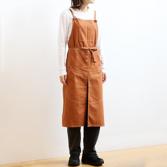 AKOMEYA TOKYO/ NAPRON SPLIT APRON BROWN