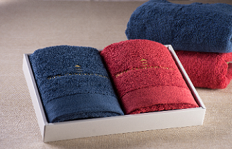 今治タオル フェイスタオル/ホワイト・グリーン