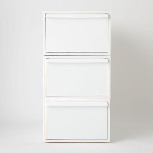 【like-it】クローゼットシステム 引出し(M) 3個組 オールホワイト