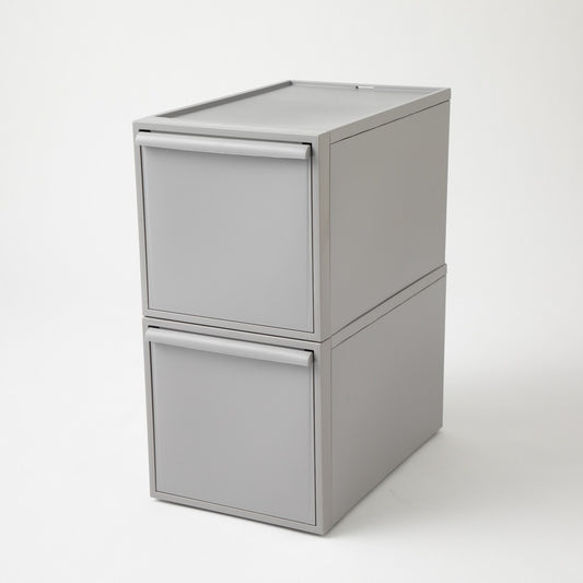 【Like-it】クローゼットシステム 引出し(L) 2個組 グレー