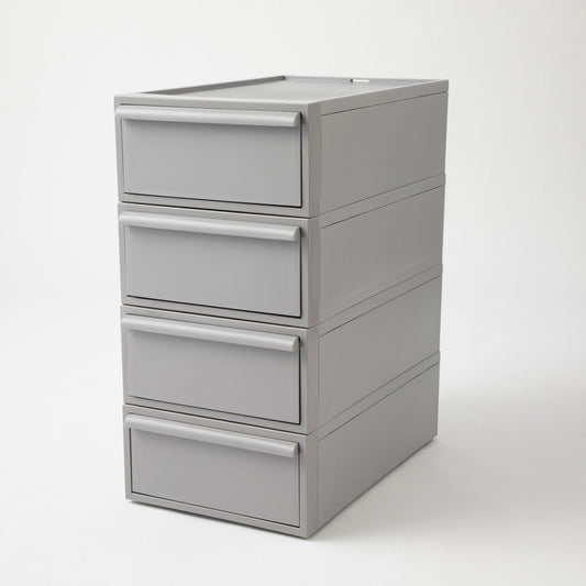 【Like-it】クローゼットシステム 引出し(S) 4個組 グレー