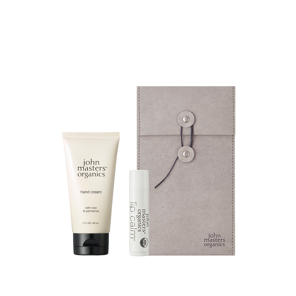 ハンド&リップケアギフト(グレー)(ラッピング済み)