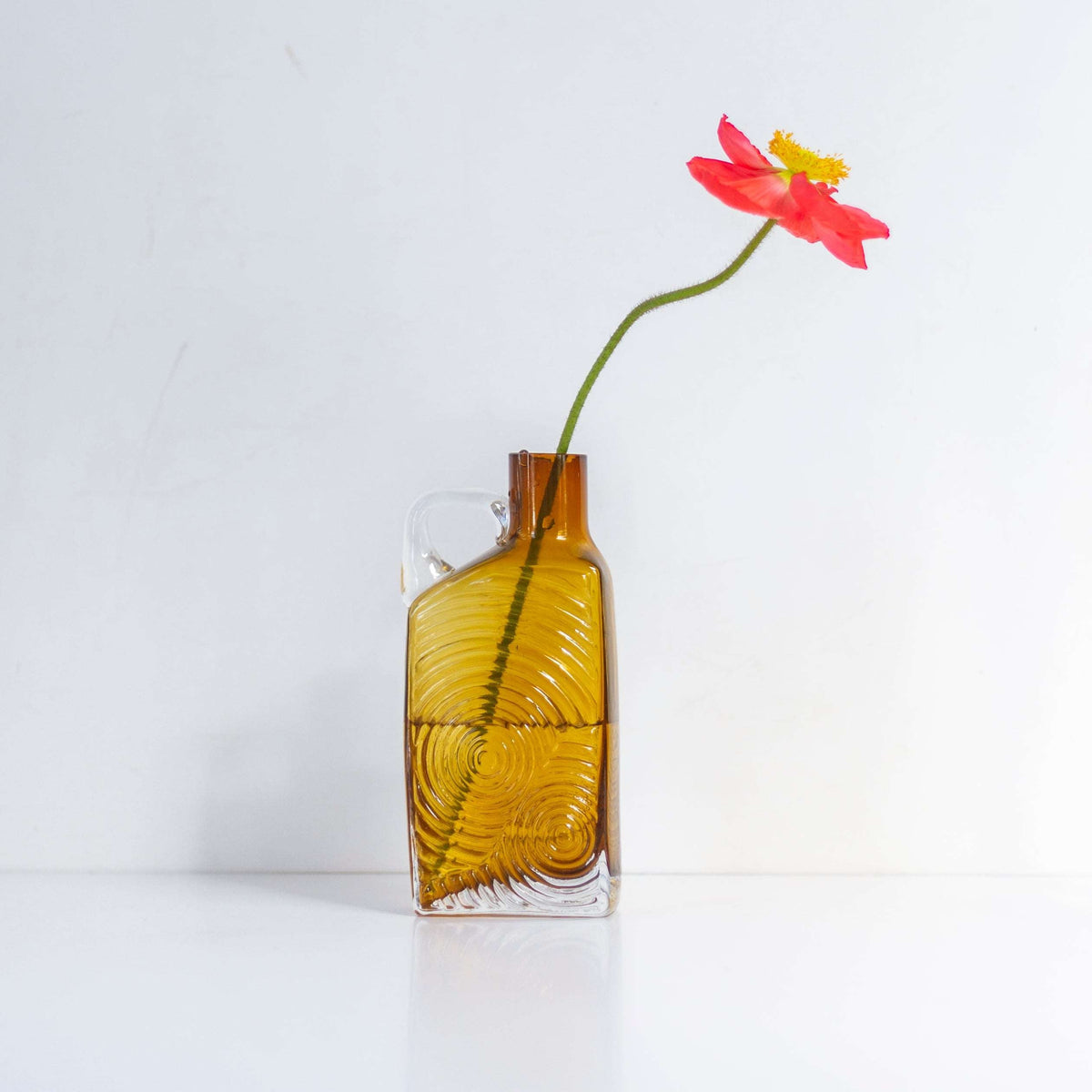 Brown Glass bottle Vase, Germany