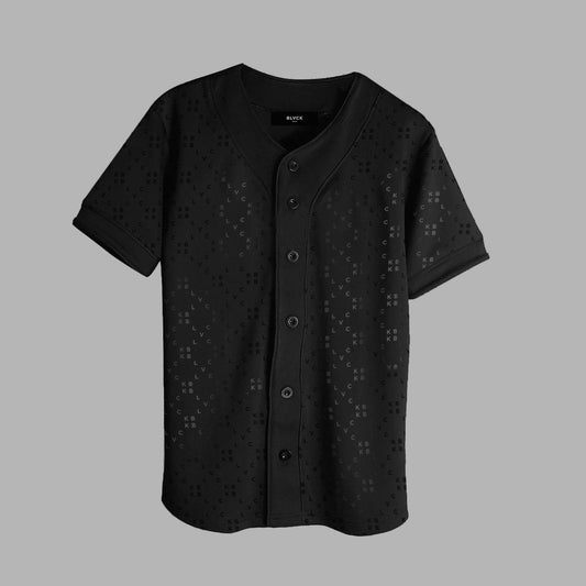 MONOGRAM BASEBALL SHIRTS | POLYSTER（black / XXS）