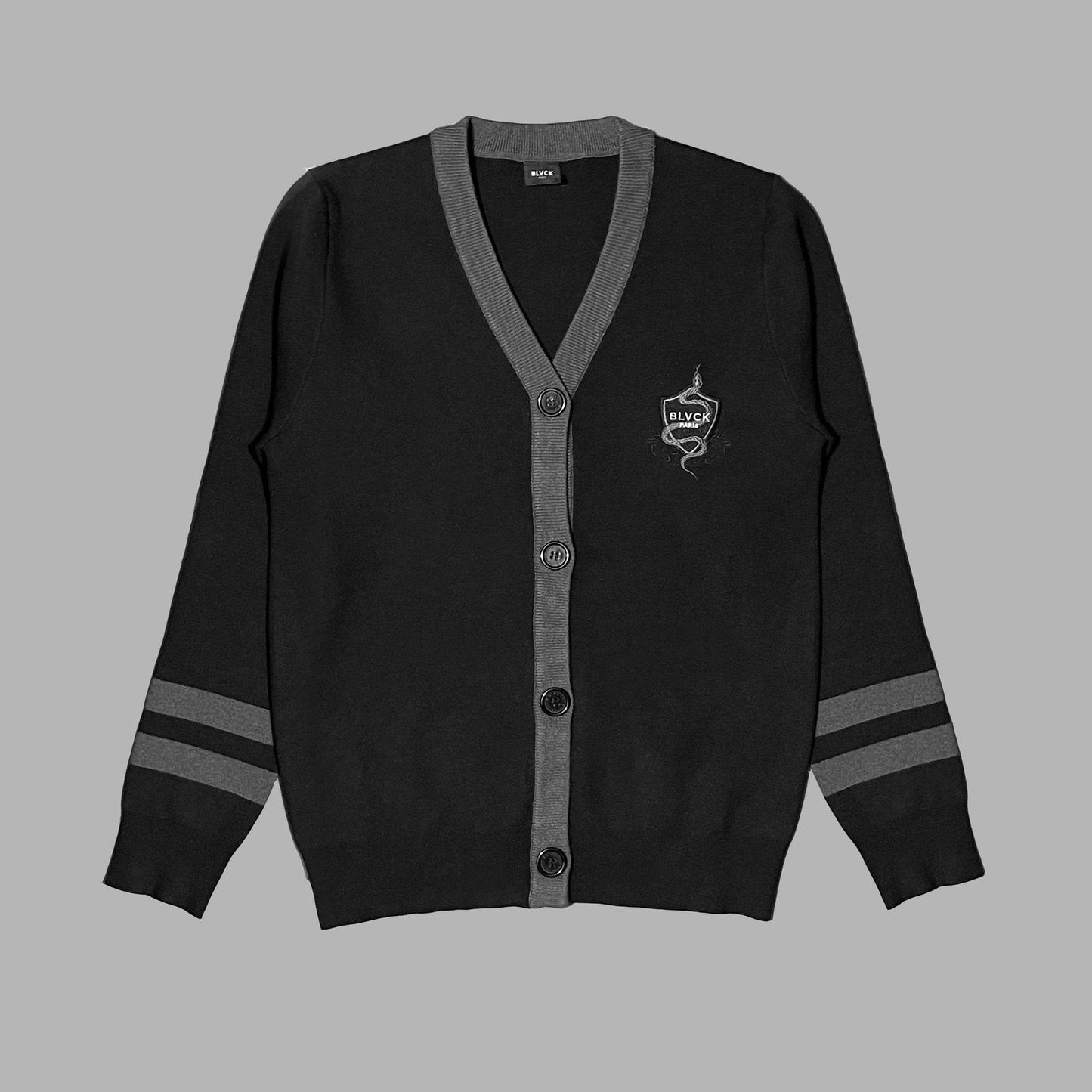 BRANDED CARDIGAN | CASHMERE + WOOL（black / XXS）