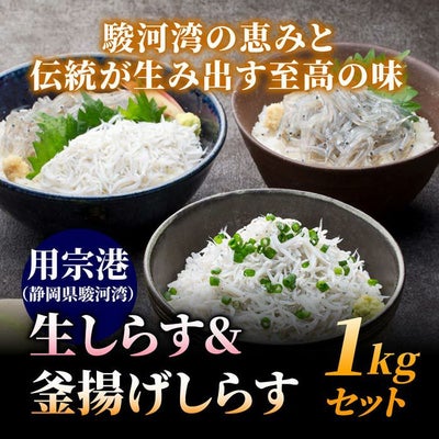 用宗港（静岡県駿河湾）生しらす＆釜揚げしらす　1kgセット