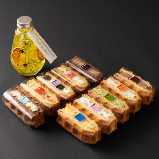 ハーバリウム＆ワッフルケーキ10種セット(イエロー)