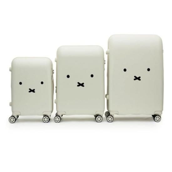 ミッフィーmiffy スーツケース（Lサイズ） フェイスホワイト キャリーケース 【81L】