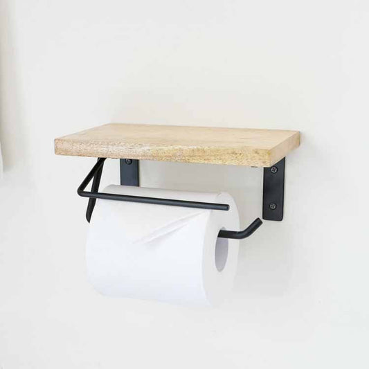 【POSH LIVING】トイレットペーパーホルダー S ウッド＆アイアン
