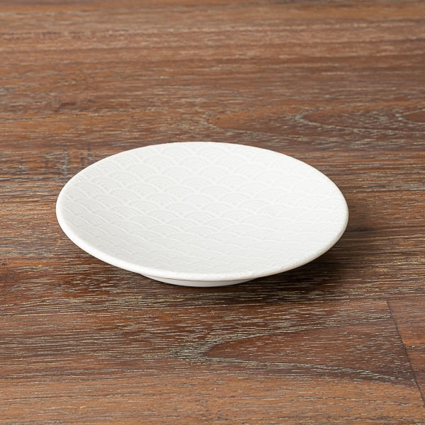 AKOMEYA TOKYO/ 美濃焼晋山窯 和紙染 小皿 青海波