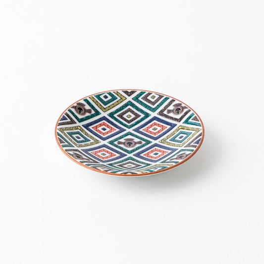 AKOMEYA TOKYO/ 九谷焼 豆皿 福良雀菱総柄