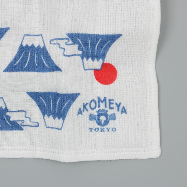 AKOMEYA TOKYO/ かや生地ふきん　富士山2　ブルー