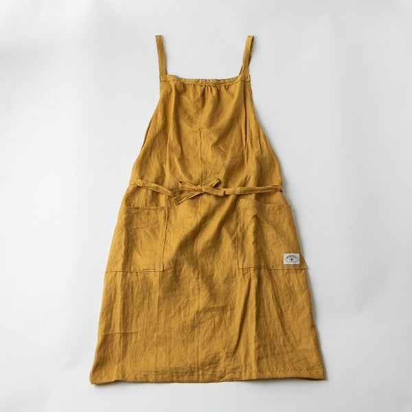 AKOMEYA TOKYO/ フレンチリネンエプロン マスタード