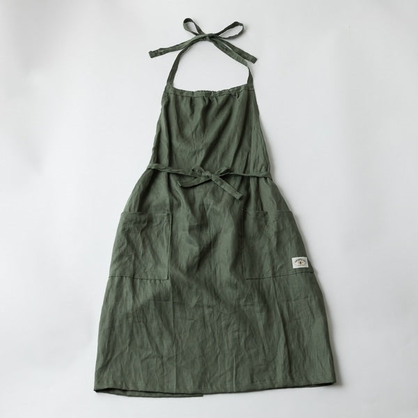 AKOMEYA TOKYO/ フレンチリネンエプロン カーキ