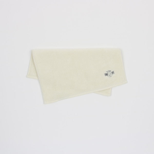 AKOMEYA TOKYO/ ふわふわ極甘刺繍ミニタオル 生成
