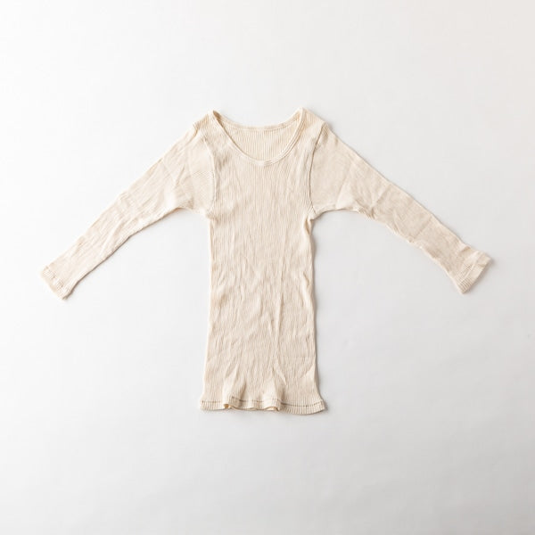 AKOMEYA TOKYO/ オーガニックコットンリブ ８分丈インナー ナチュラル