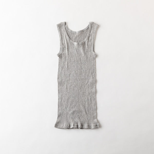 AKOMEYA TOKYO/ オーガニックコットンリブ タンクトップ グレー