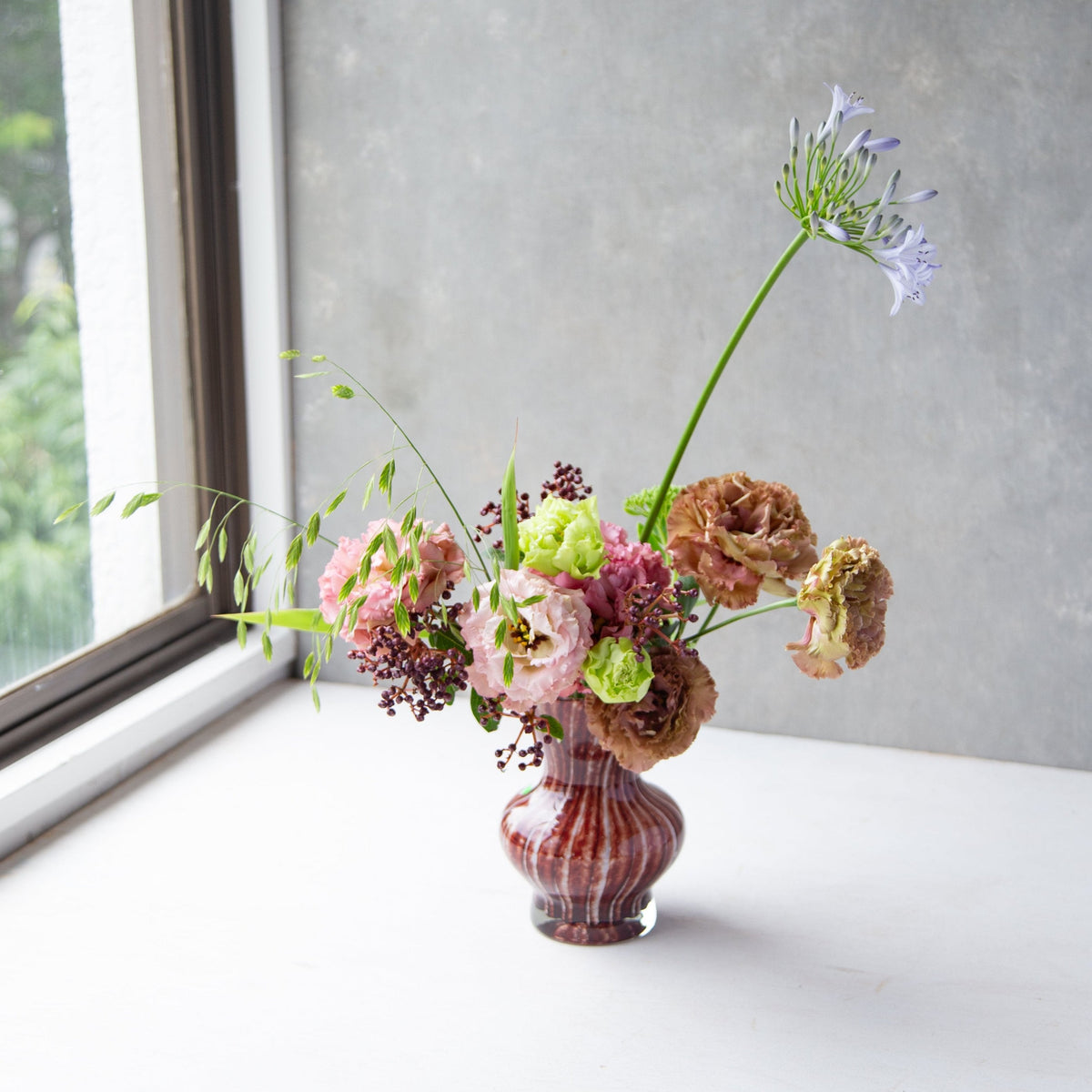 Brown&White Glass Vase